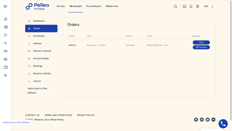 11.	Note details in the orders section.