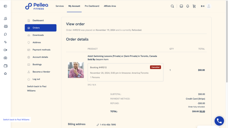 8.	Note details in the order details section.