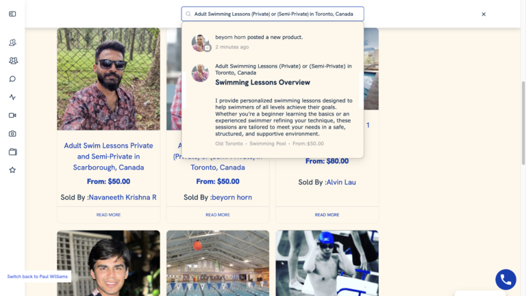 11.	Enter product details in the search bar.