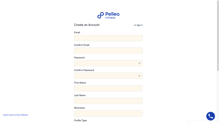 4.	Or go to https://fitness.pellea.com/register/.