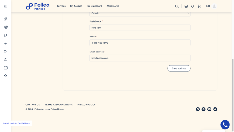 10.	Click “Save Address”.