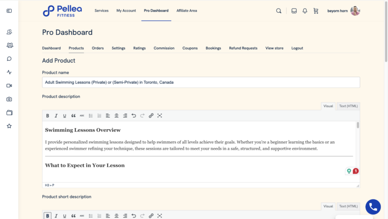 19.	Input your product information.