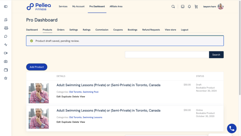 67.	Read the product draft saved, pending review message.