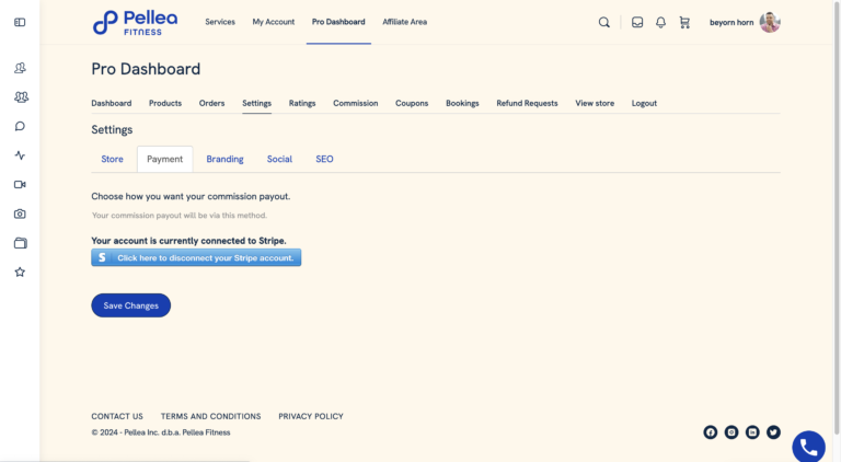 16.	Click the "Payment” sub-tab.