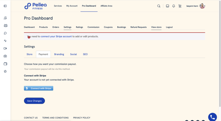 7.	Click the "Payment” sub-tab.