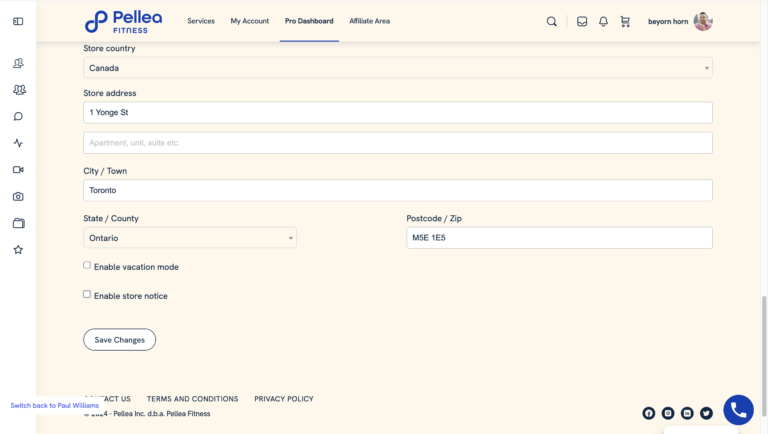 12.	Click “Save Changes”.