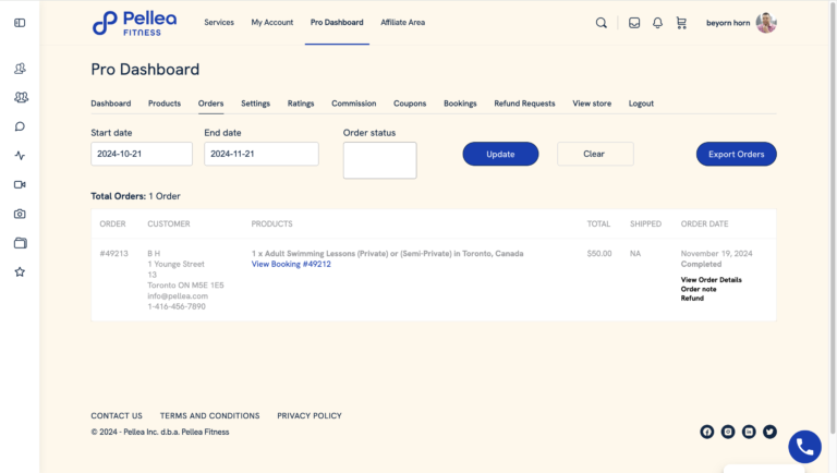 6.	Click “Refund”.