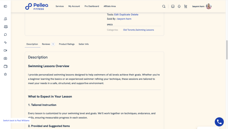 13.	Click on the description sub-tab.
