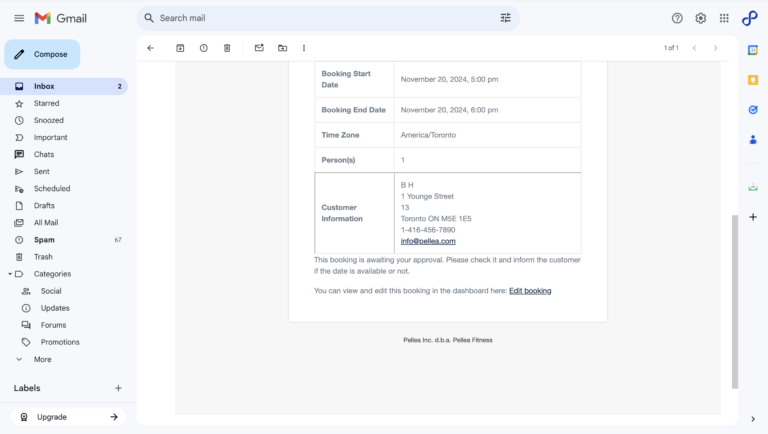 8.	Click on the “Edit Booking” link in the confirm booking email.