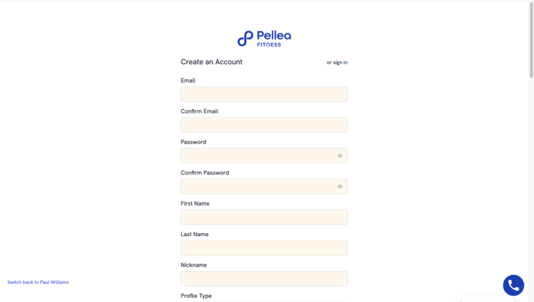 4.	Or go to https://fitness.pellea.com/register/.