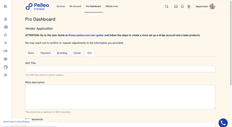18.	Click the "SEO” sub-tab.