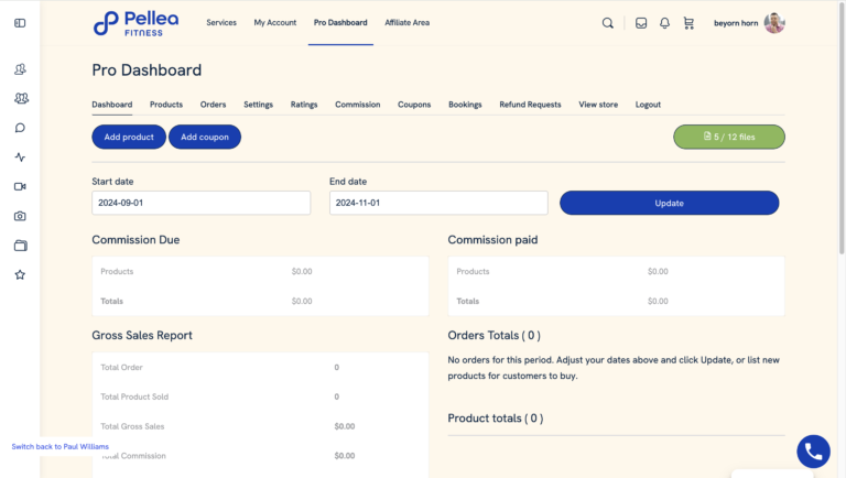 1.	Click “Dashboard”